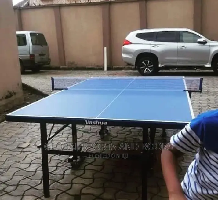 Blue and Red Foldable Outdoor Table Tennis Board