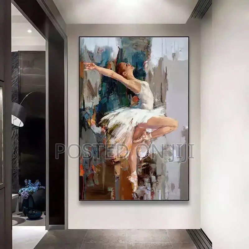 Abstract Ballet Girl Oil Painting