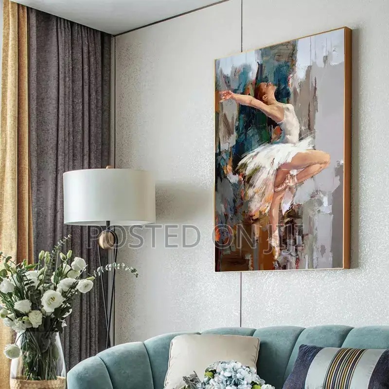 Abstract Ballet Girl Oil Painting