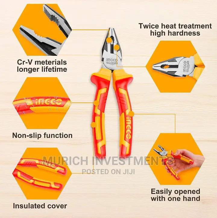 Ingco 9pcs 1000v Vde Insulated Hand Tools Set
