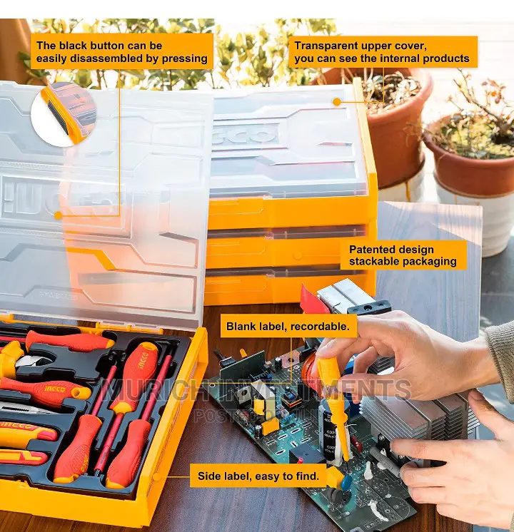 Ingco 9pcs 1000v Vde Insulated Hand Tools Set