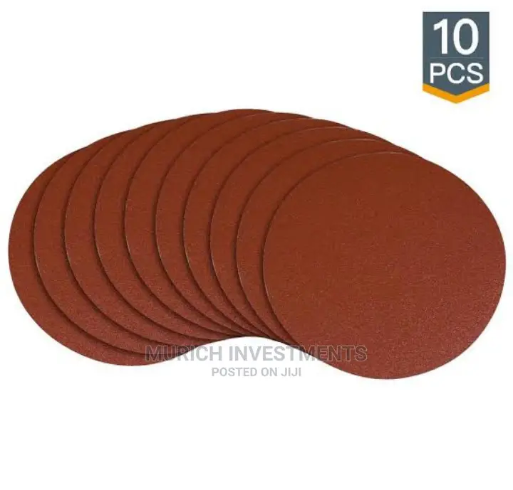 10pcs 180mm Aluminum Oxide Sticky Sanding Discs