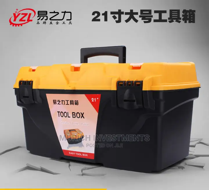 21" Plastic Storage Metal Toolbox