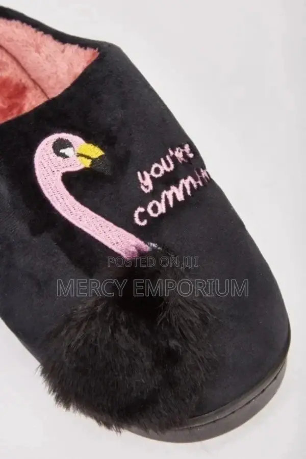 Bird Embroidered Slippers