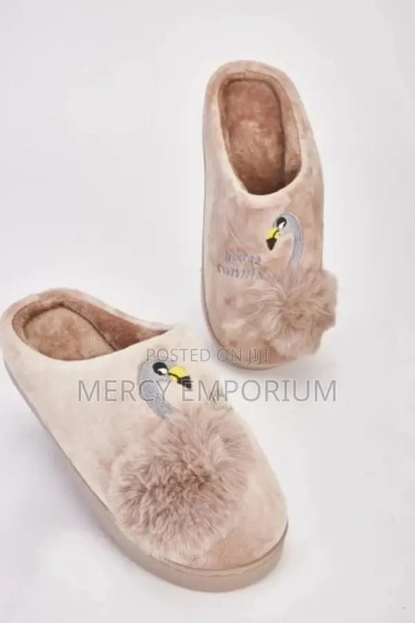 Bird Embroidered Slippers