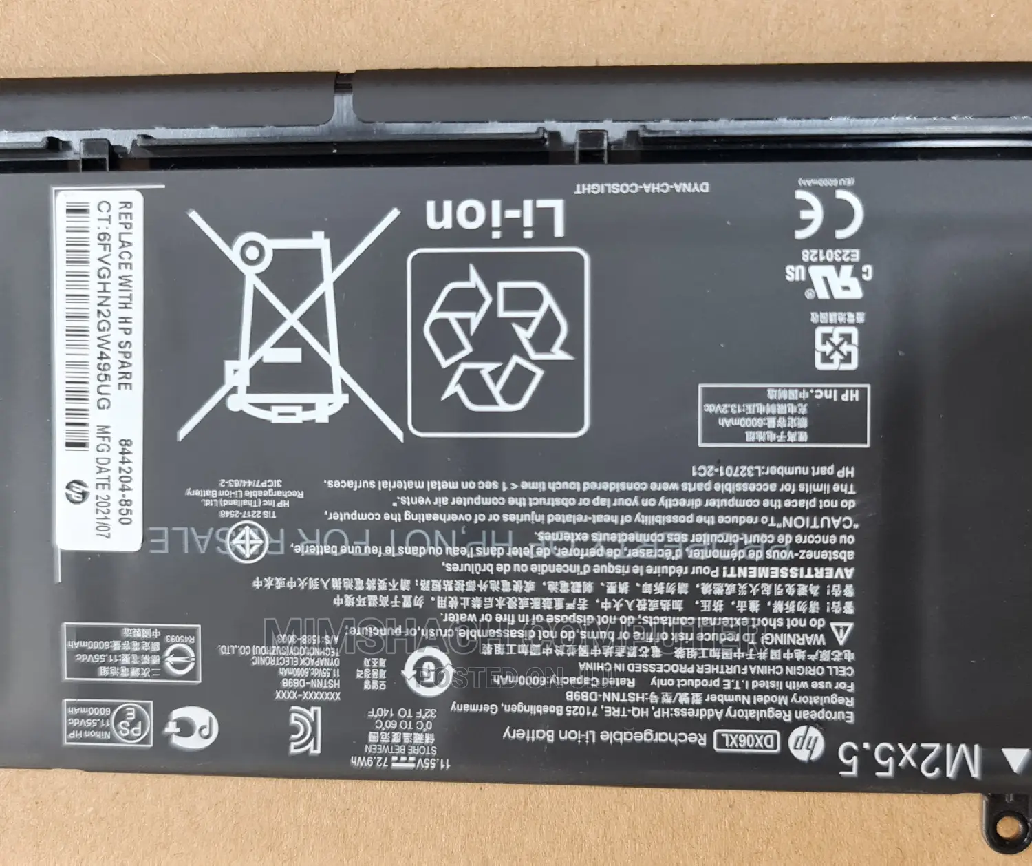 HP Omen X 2S 15-Dg0000nc 15-Dg0018tx Series Battery(Dx06xl)
