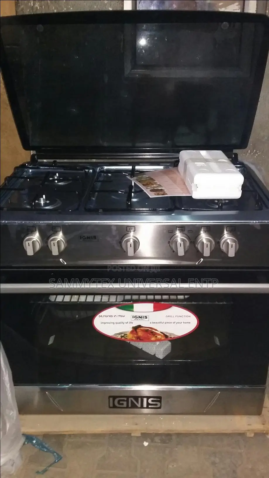 Ignis 5 Burner All Gas Cooker With 2years Warrantu Sign