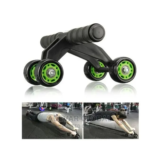 4 Abdominal Wheels Roller Workout Exercise Fitness Machine