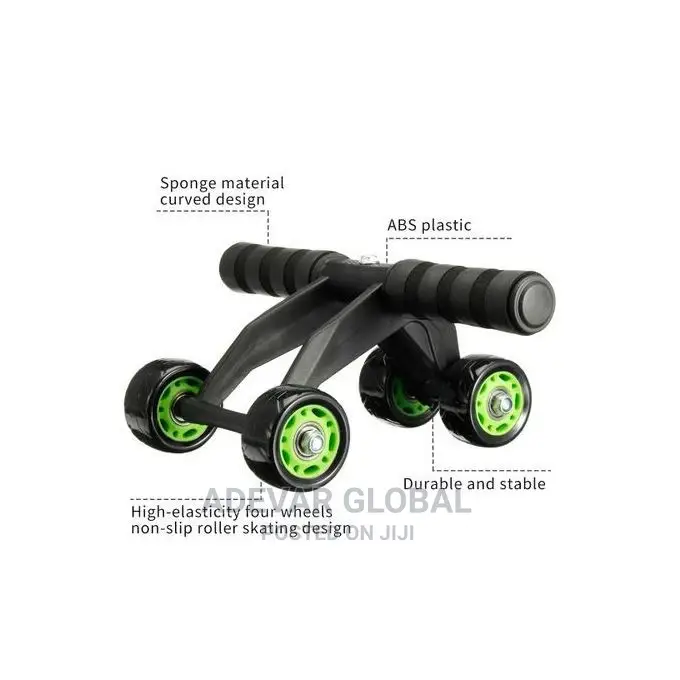 4 Abdominal Wheels Roller Workout Exercise Fitness Machine