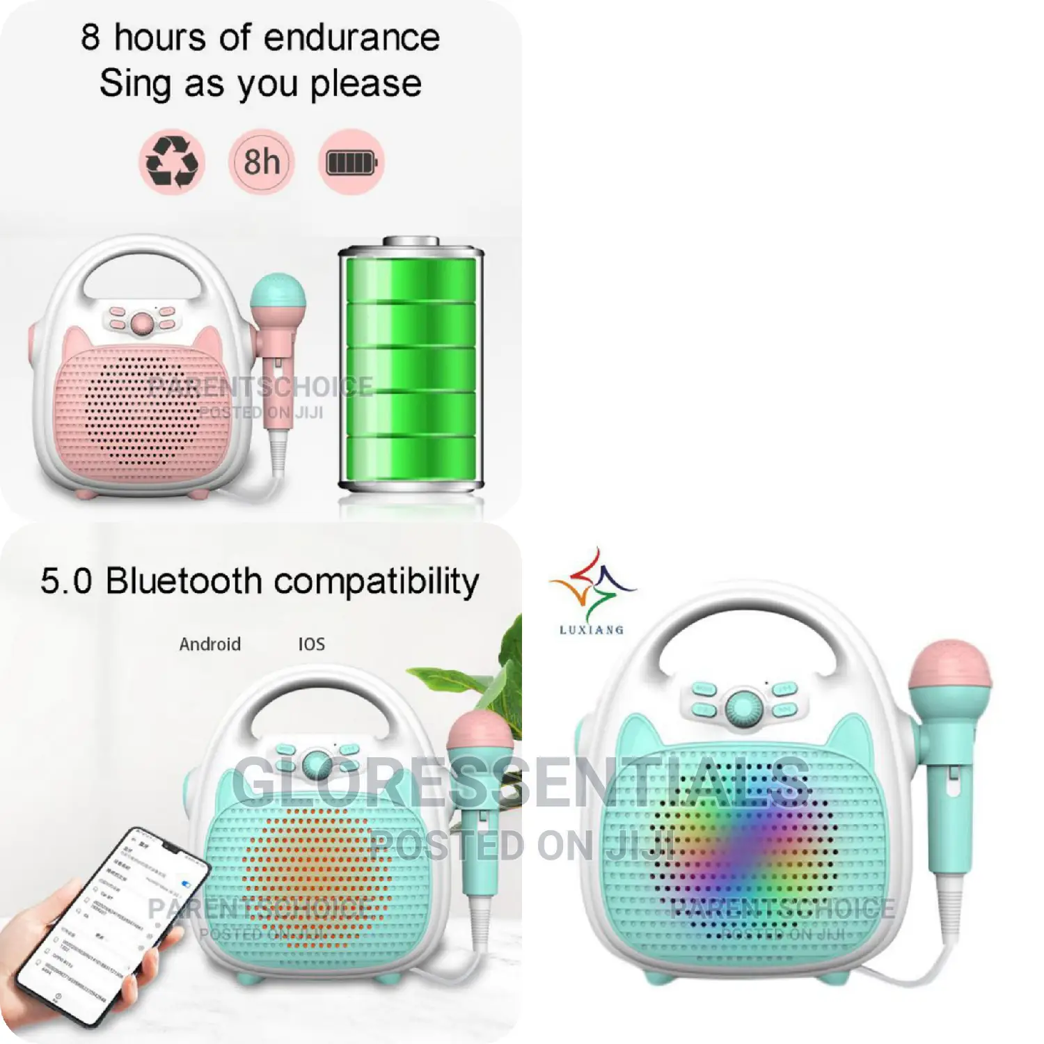 Chidren Rechargeable Karaoke Music Player With Microphone