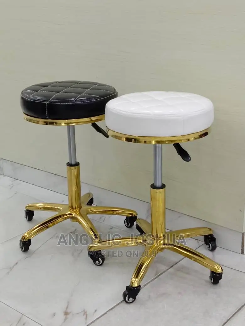 Round Gold Plated Stool