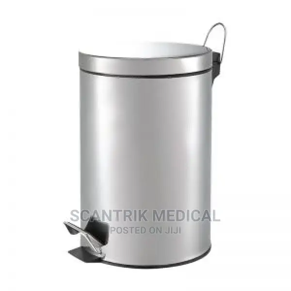 8 Liter Stainless Steel Step Garbage Can Waste Bin