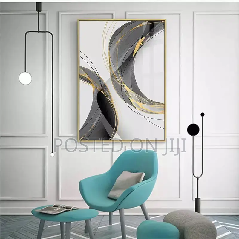 Abstract Black And Gold Canvas Print
