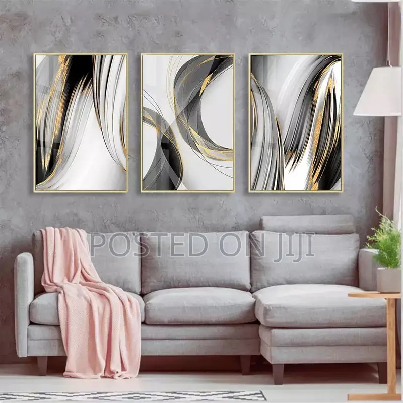 Abstract Black And Gold Canvas Print