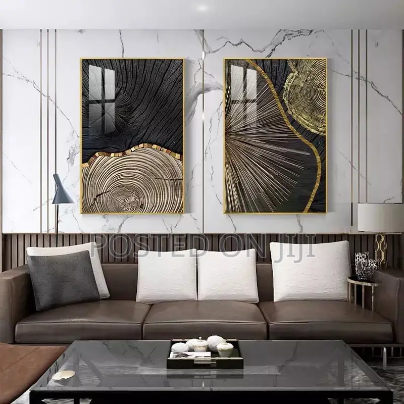 Abstract Wood Grain Mural Decor