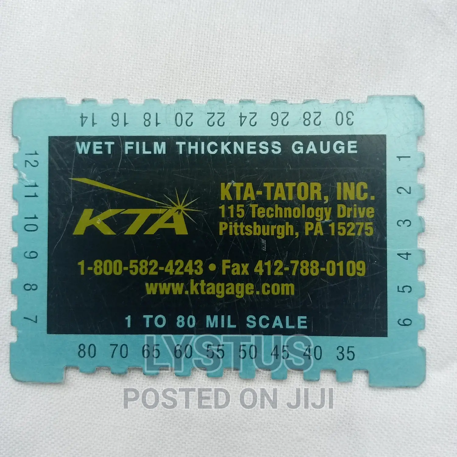 Aluminium Wet Film Thickness Gauge From KTA