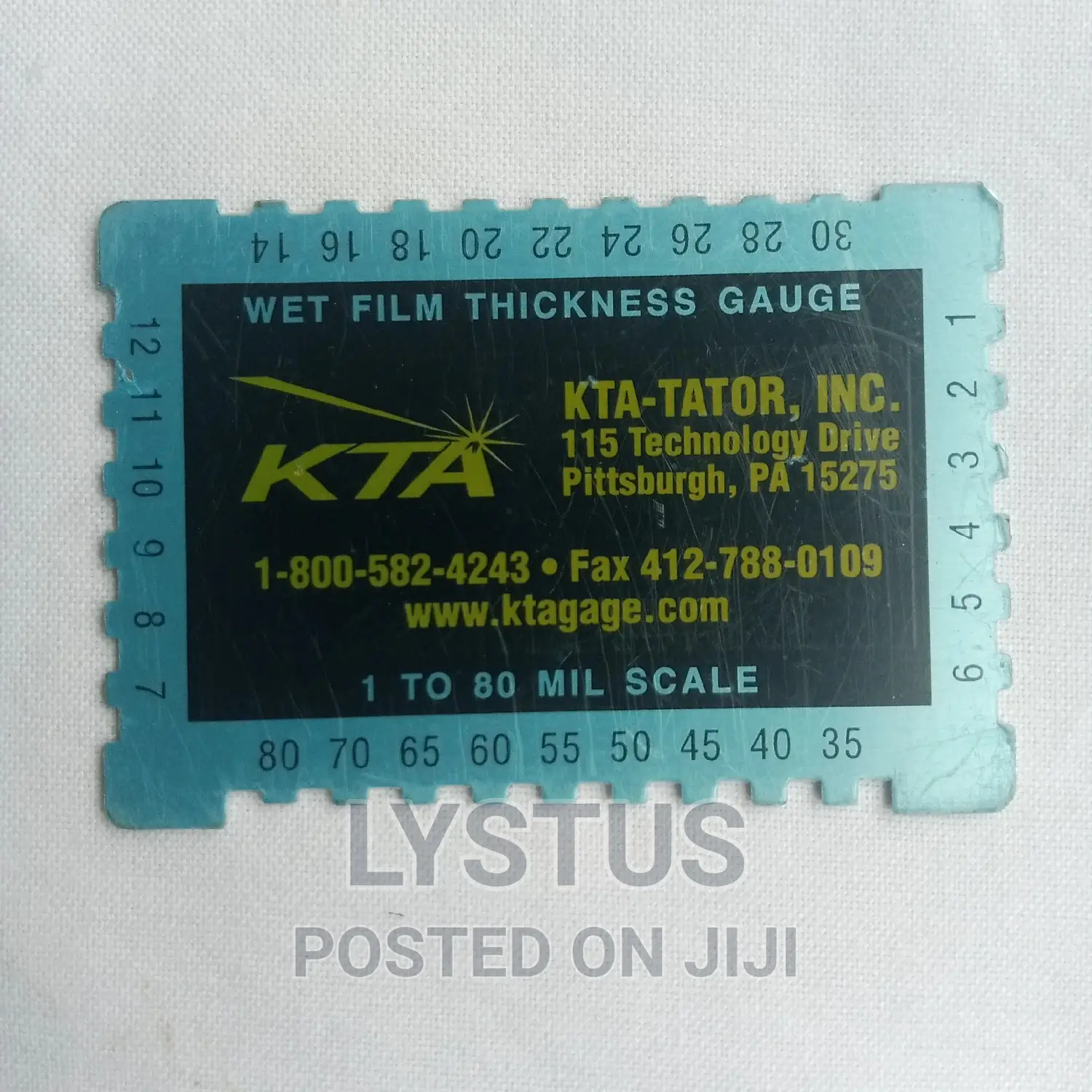 Aluminium Wet Film Thickness Gauge From KTA
