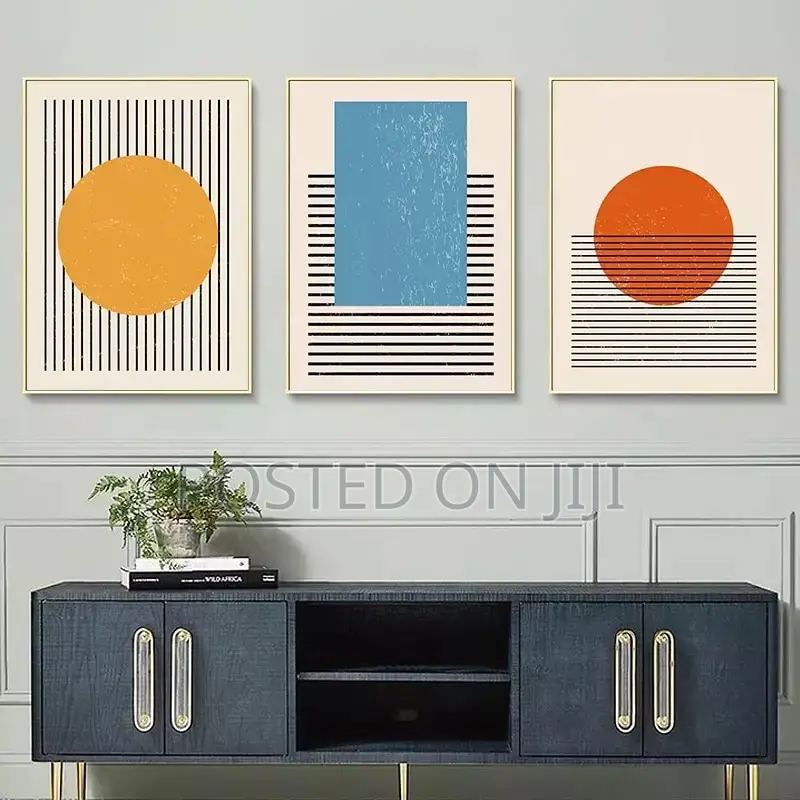 Modern Abstract Black Line Poster and Print