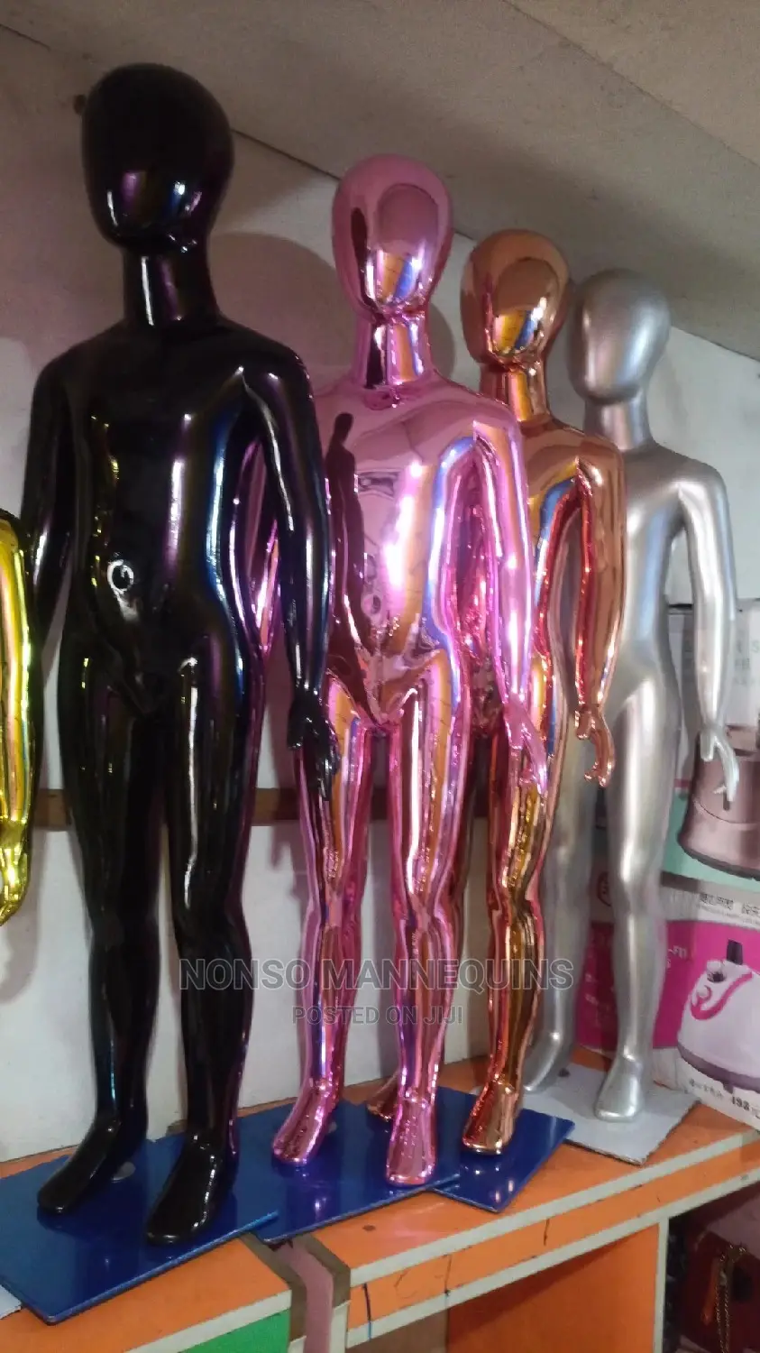 Black, Pink, Rose Gold And Silver Unisex Kids Mannequins
