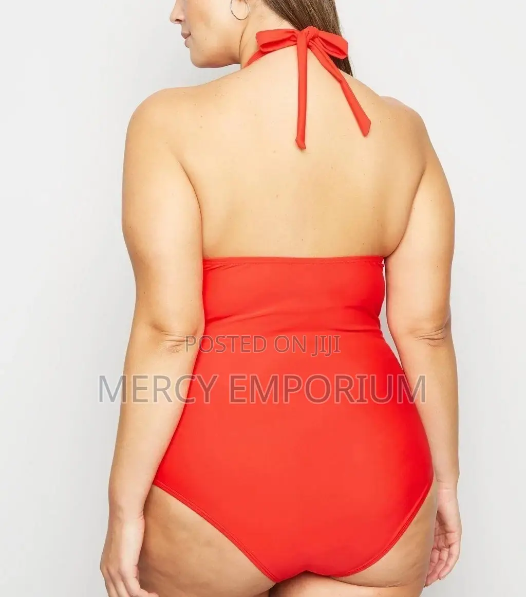 Curves Red 'Lift Shape' v Front Swimsuit