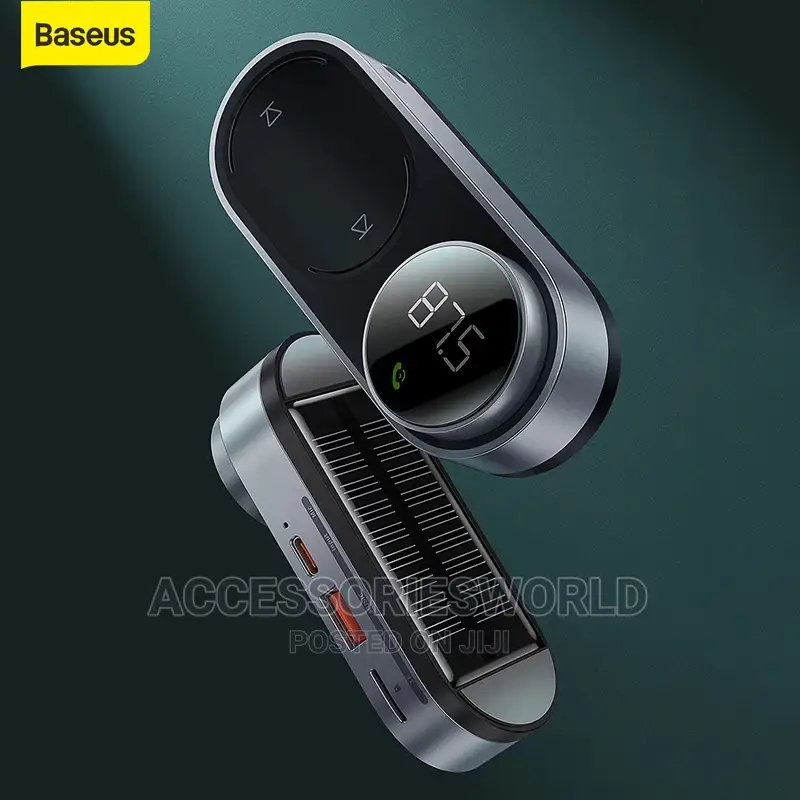 BASEUS Solar Car Wireless 5.0 MP3 Player FM Transmitter AUX