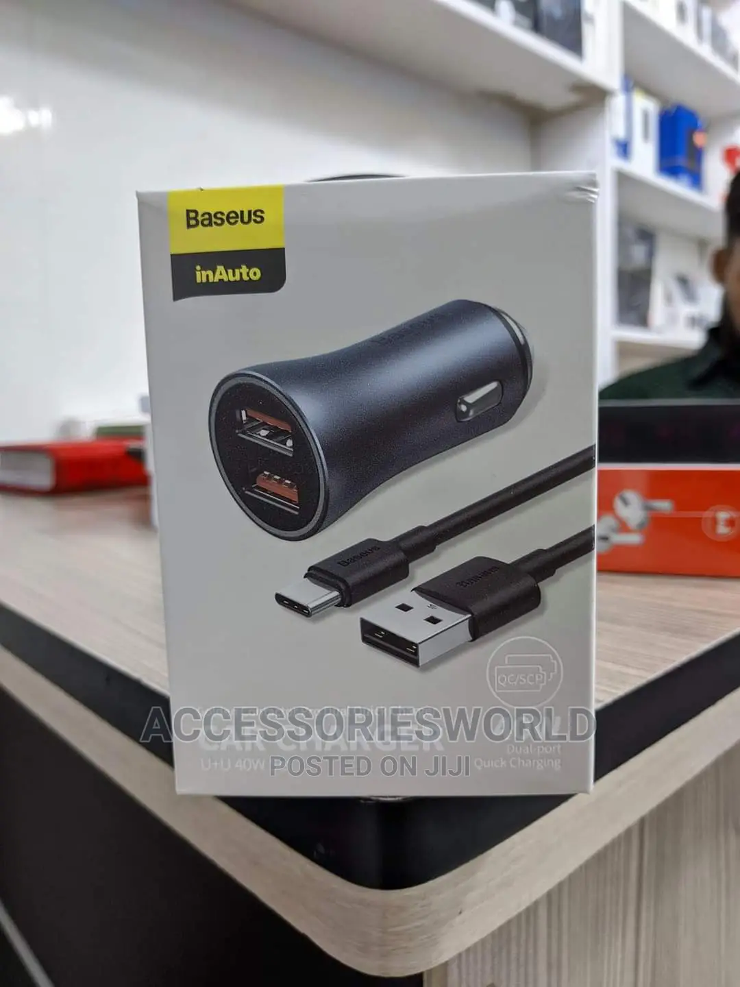 Baseus Golden Contactor Pro 40W USB + Type-C QC Car Charger