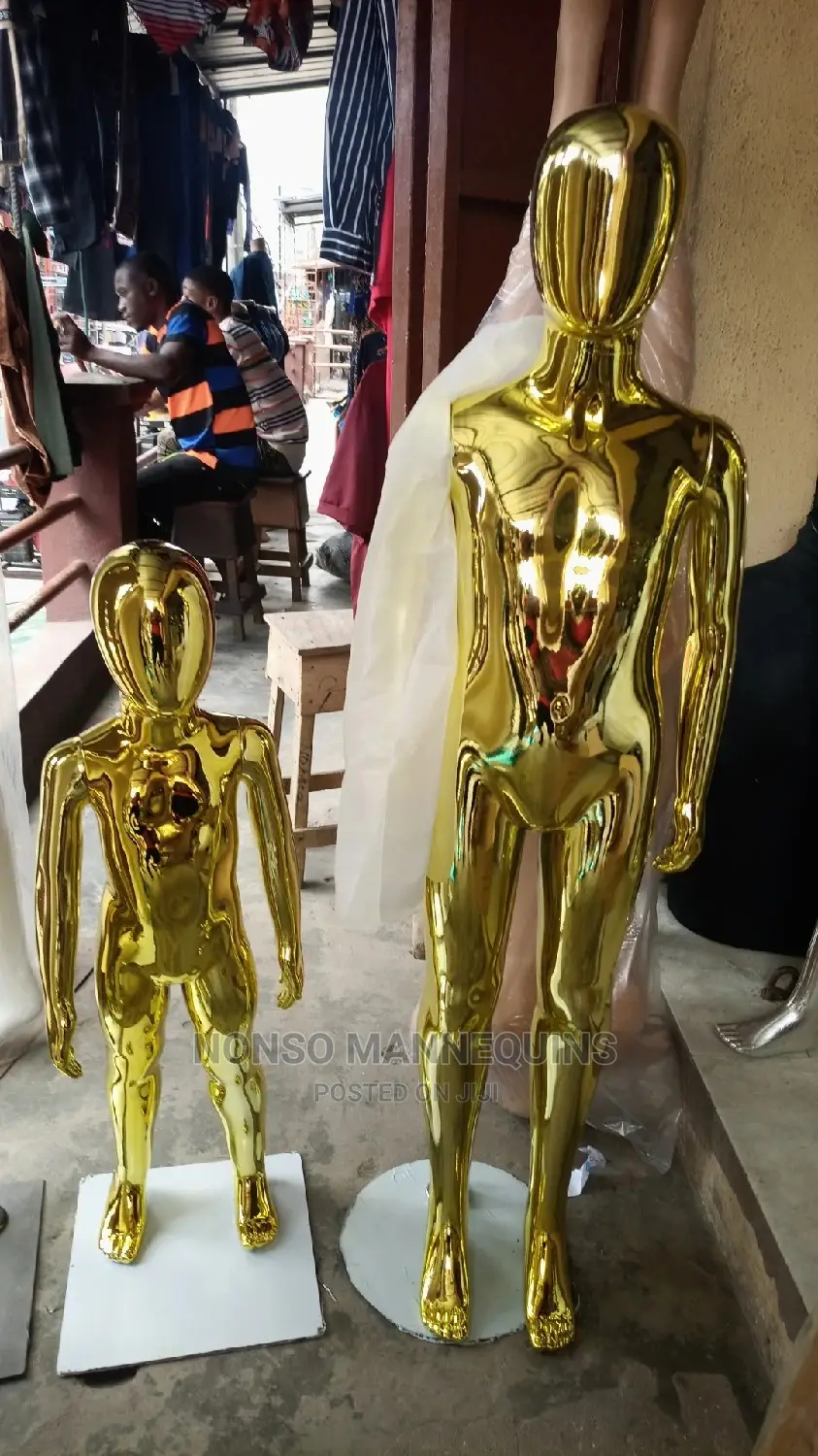 Age 5 To 12 Years Gold Chrome Unisex Kids Mannequins