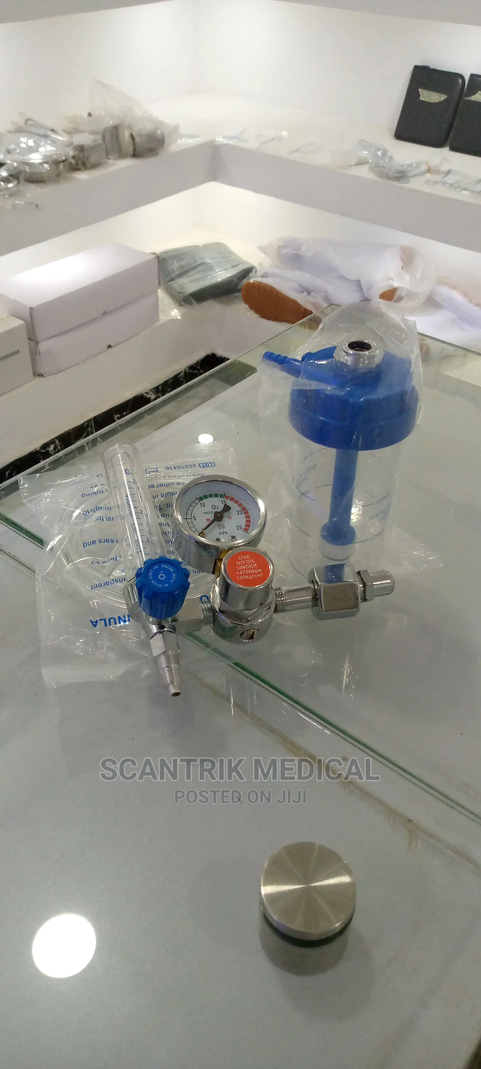 Hospital Oxygen Flowmeter With Humidifier Bottle