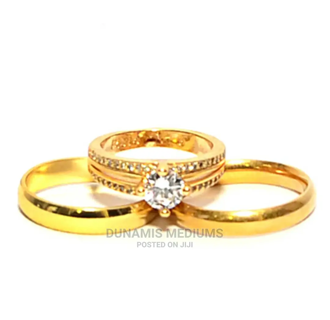Quality Gold Plated Wedding Ring Set