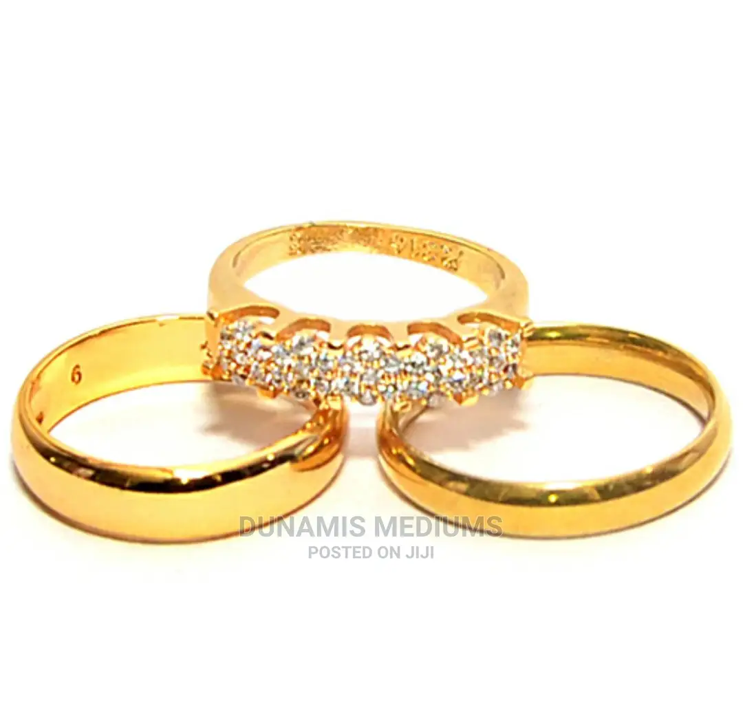 Original Gold Plated Wedding Ring Set