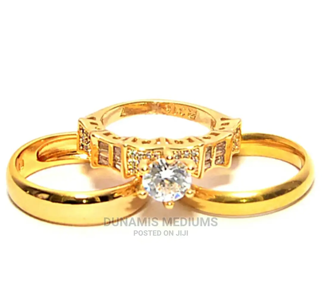 Fashion Gold Plated Wedding Ring Set