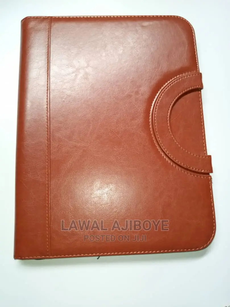 Pu Leather A4 File Folder With Calculator Briefcase Bag