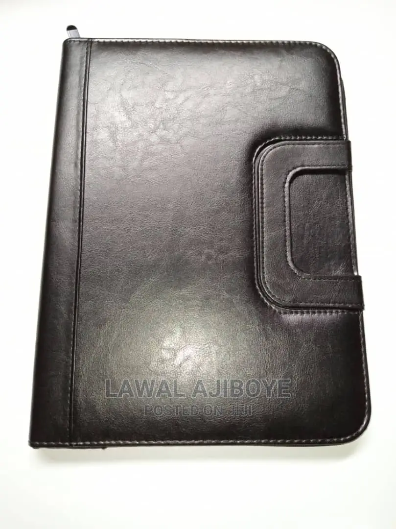 Pu Leather A4 File Folder With Calculator Briefcase Bag