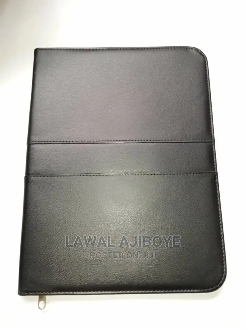 Pu Leather A4 File Folder With Calculator Briefcase Bag
