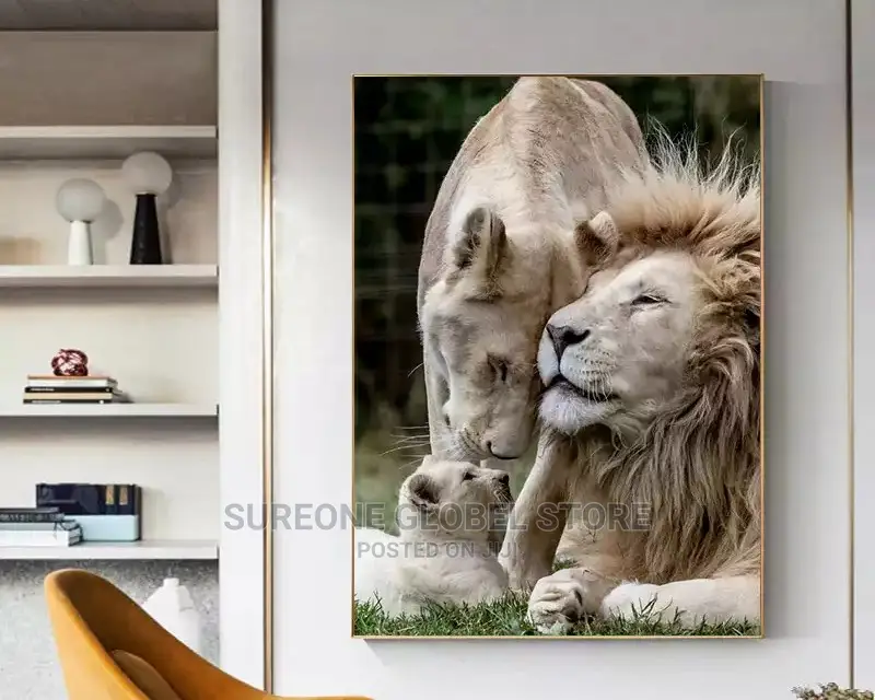 Lion Family Framed Artwork