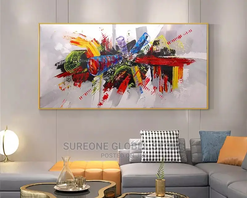 Abstract Artwork With Quality Gold Frame