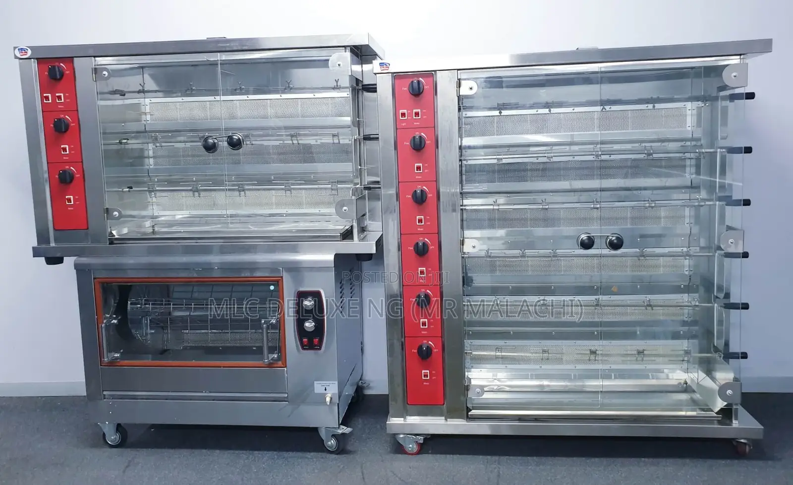 ALL SIZES of Industrial Chicken Rotisserie 12,15,32 Chickens