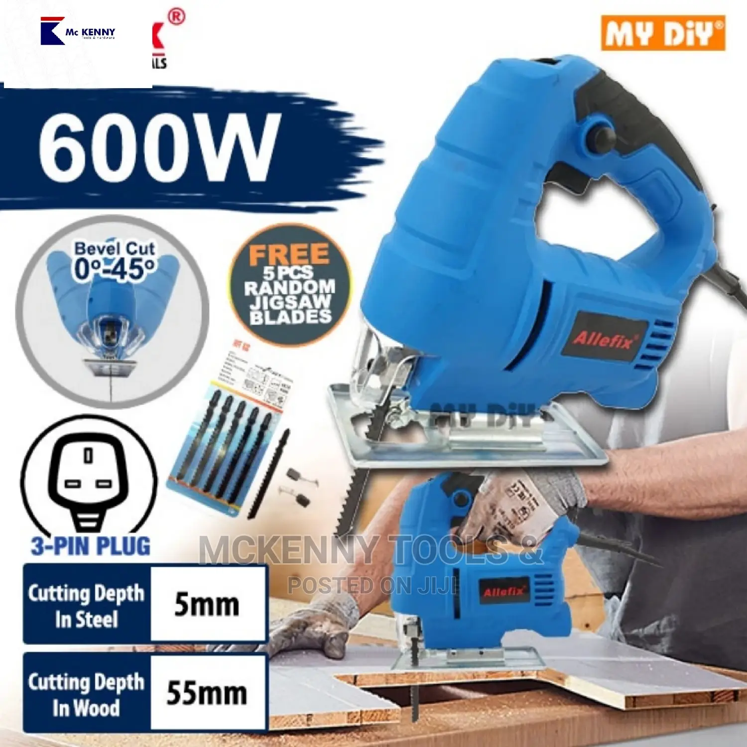 Jig Saw Cut 0°-45° SPEED CONTROL Foc 5PCS BLADE