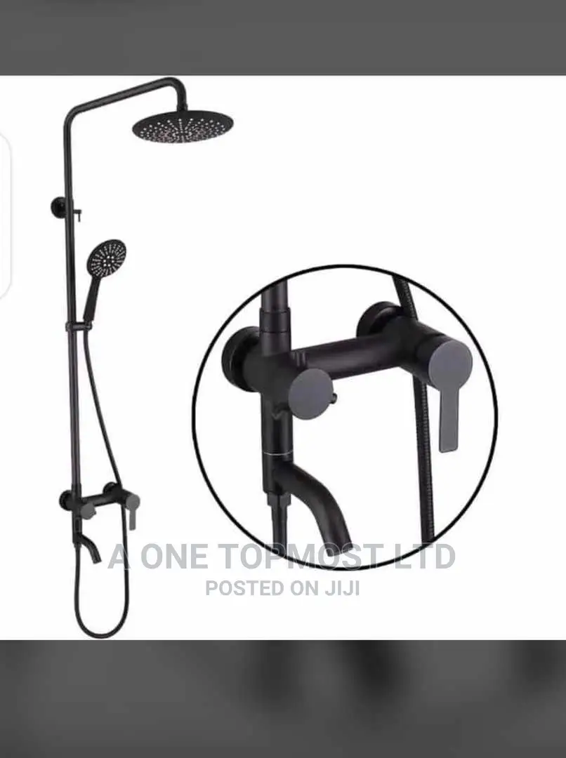 Black Standing Shower
