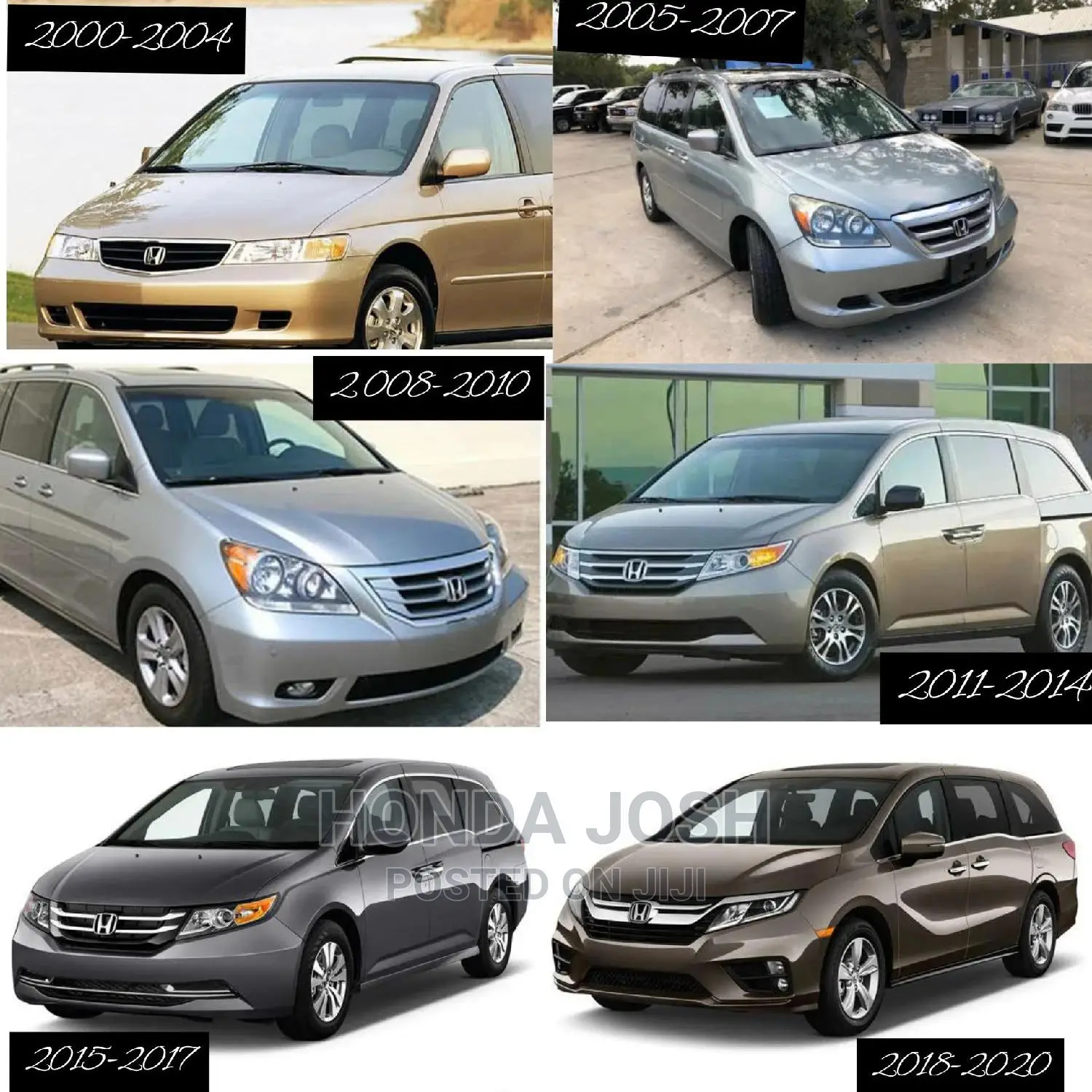 Front Bumper and Grille 2003 -2018 Honda Odyssey.