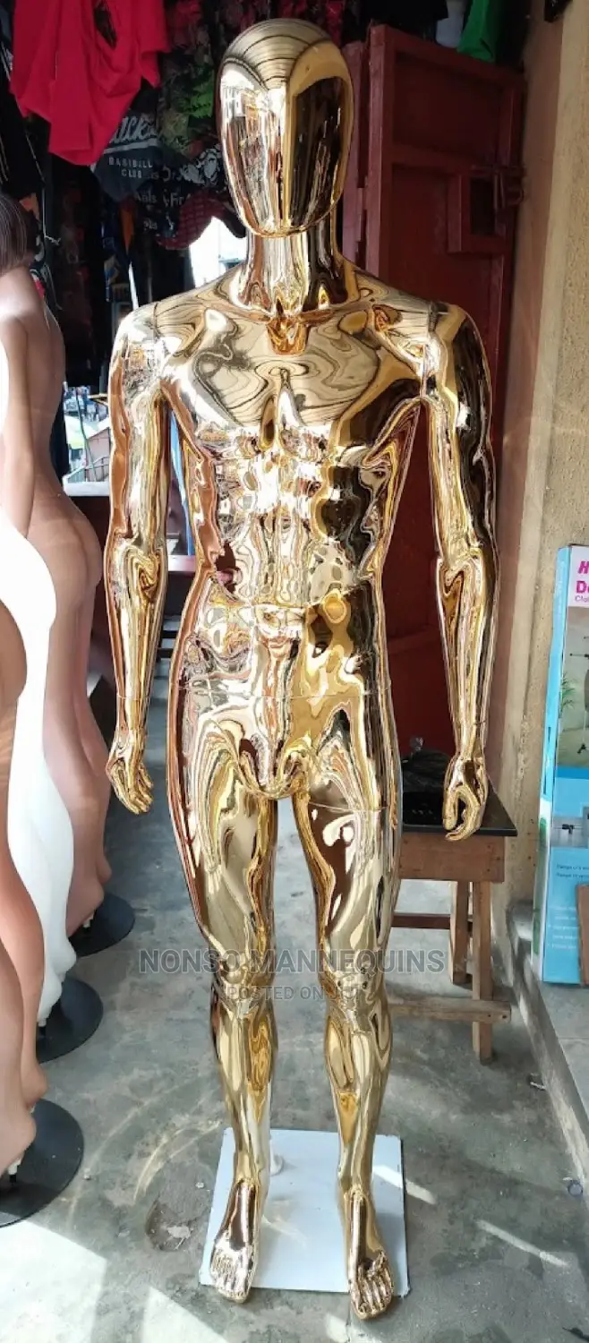 Male Chrome Gold Full Body Display Fashion Mannequins