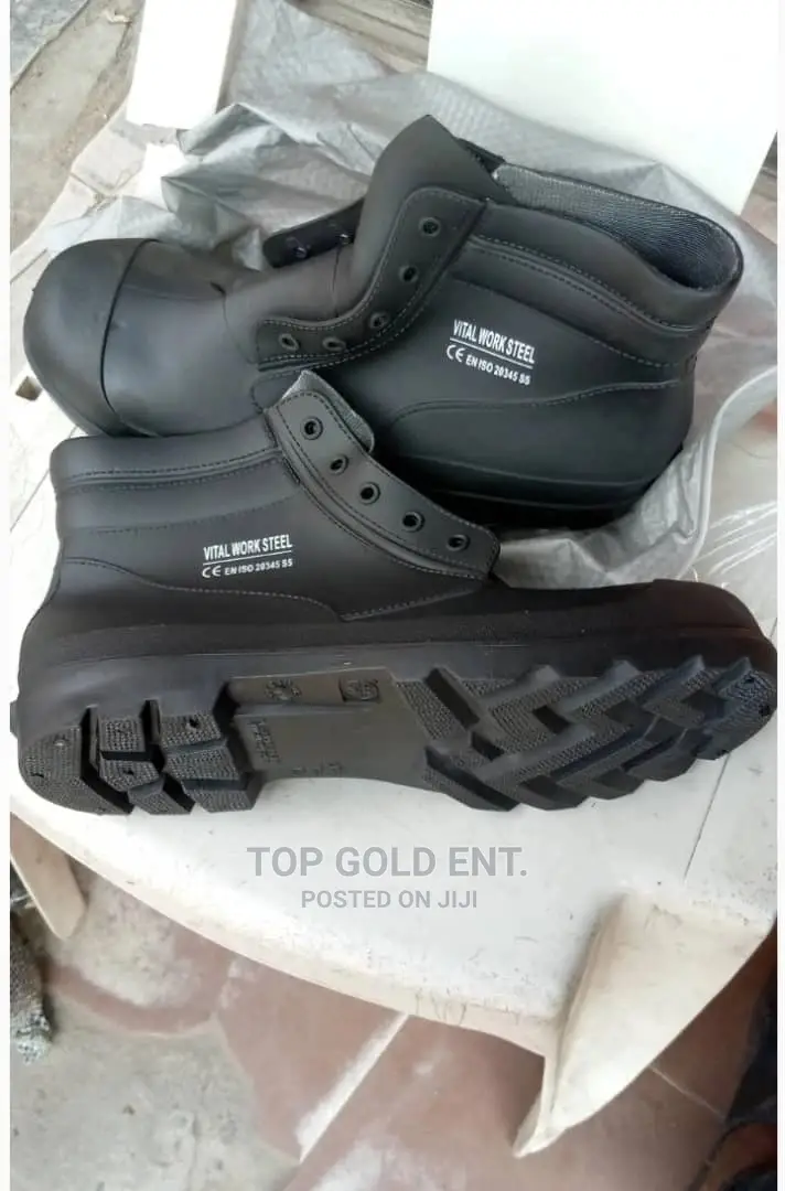 Safety Rain Boots (Black).