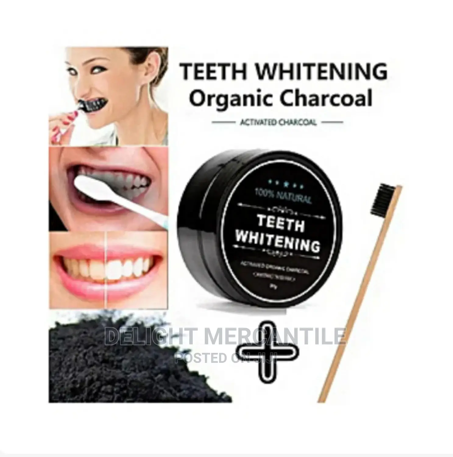 Teeth Whitener Organic Charcoal Natural Whitening Powder