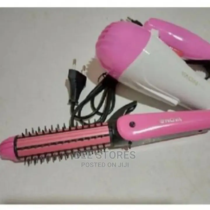 Nova 3 In 1 Hair Straightner/Curler + With Hair Dryer