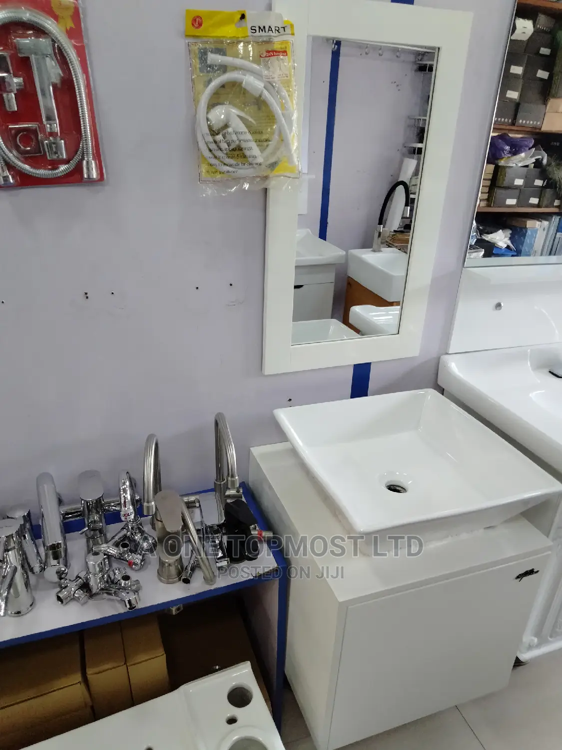 White Cabinet Basin