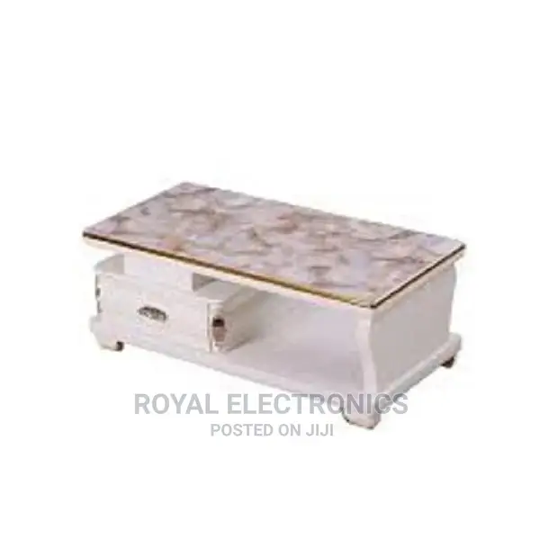 Brand New Imported Center Table(Grey White) With Top Glass