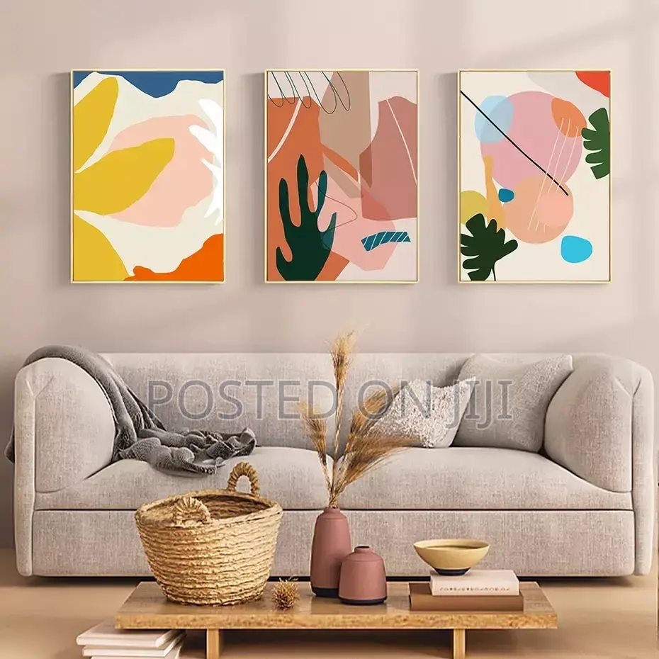 Colorful Tropical Plants Leaves Canvas Painting