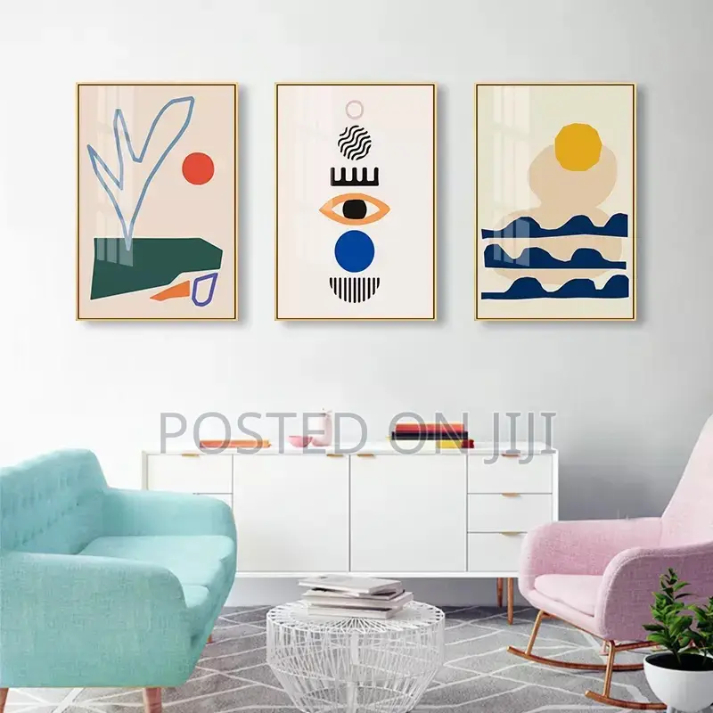 Abstract Sunrise Scene Colorful Canvas Painting