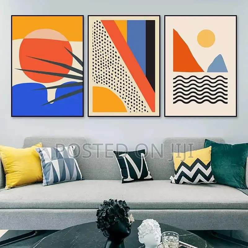 Abstract Sunrise Scene Colorful Canvas Painting