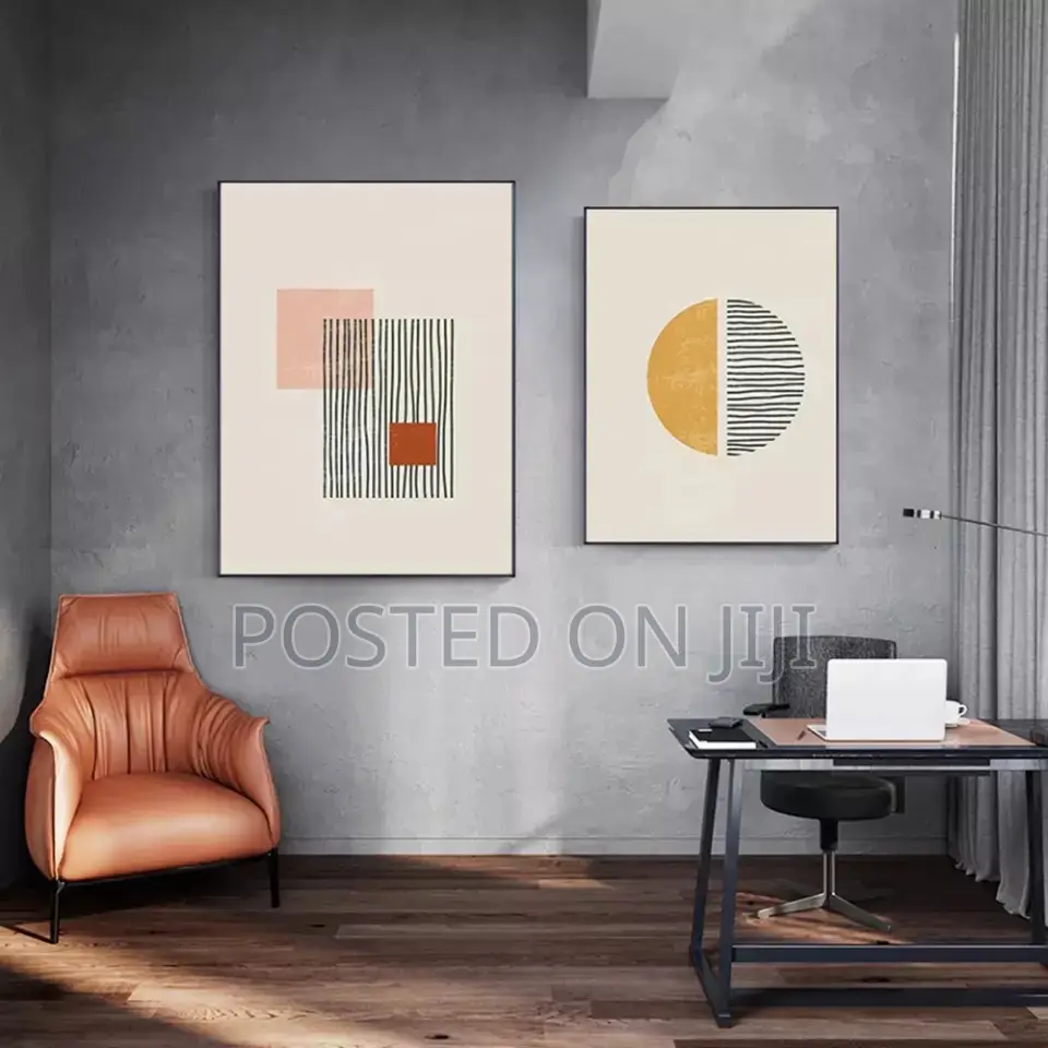 Boho Abstract Rainbow Beige Painting